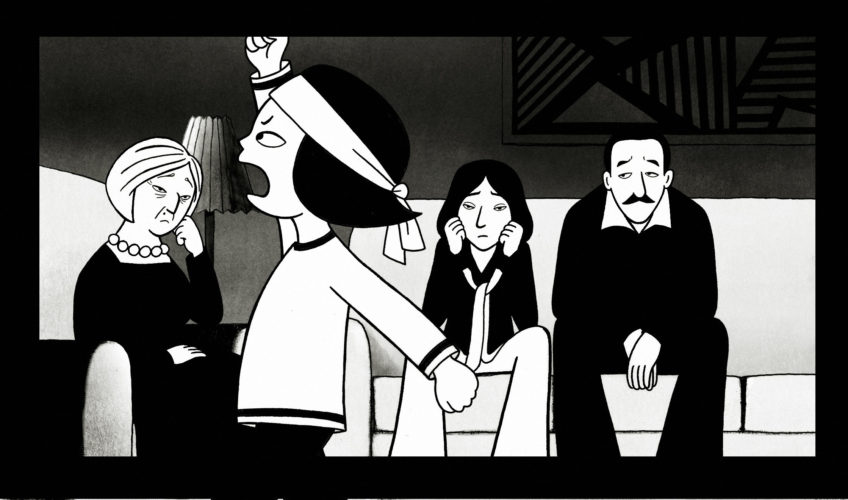“Persépolis” (2007) laureado y oscarizable film de Marjane Satrapi y Vincent Paronnaud, que no deja duda sobre el peso del Estado sobre la vida de la mujer en Irán (Foto: 2.4.7. Films).