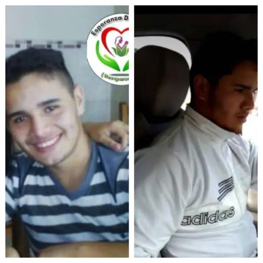 Antonio Gabriel tenía 19 años cuando desapareció. La foto de la derecha corresponde con el día de su desaparición.